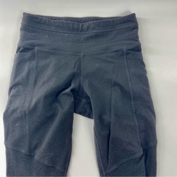 Athleta ribbed excursion leggings in black Double thigh pockets Midrise - Picture 12 of 13